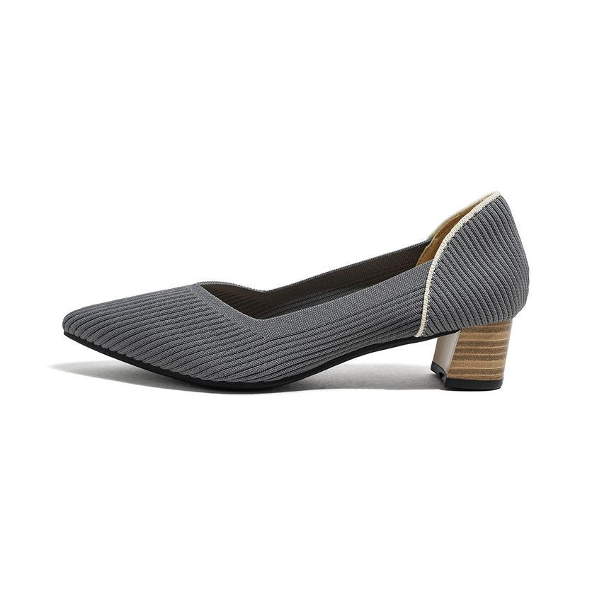 Pointed Flats Ribbed