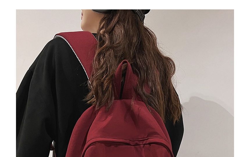 Plain Nylon Backpack