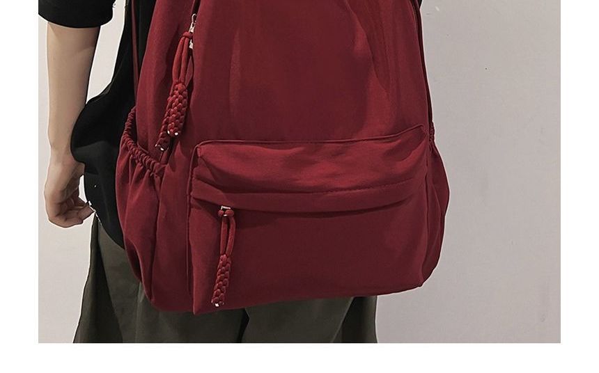 Plain Nylon Backpack