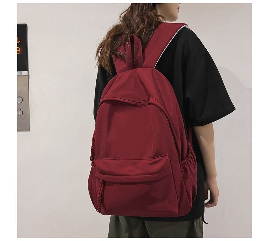 Plain Nylon Backpack