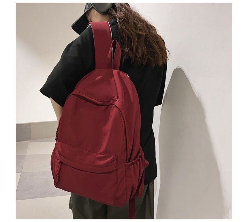 Plain Nylon Backpack