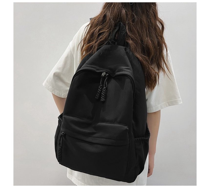 Plain Nylon Backpack