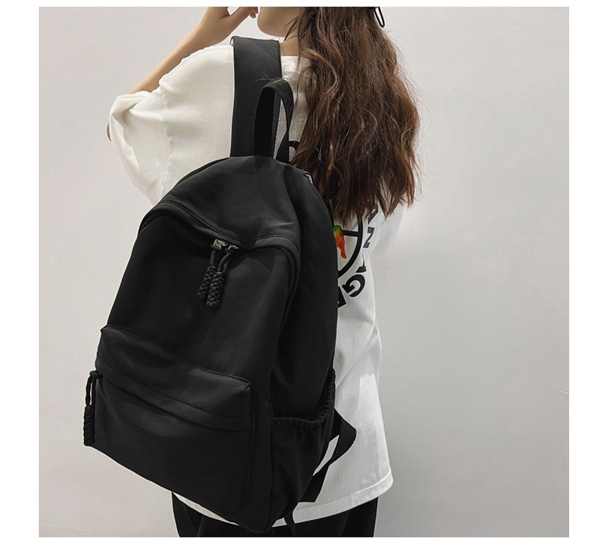 Plain Nylon Backpack