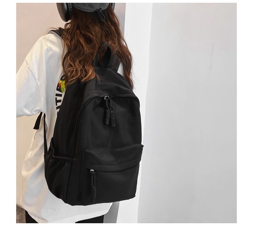 Plain Nylon Backpack