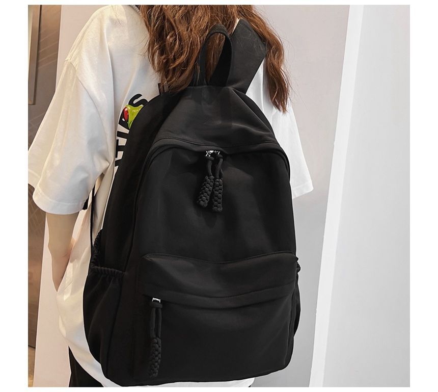 Plain Nylon Backpack