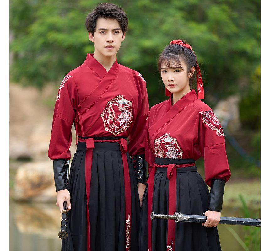 Couple Matching Traditional Chinese Costume Embroidered Cape / Long