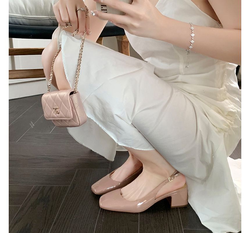 Block Heel Sandals Slingback