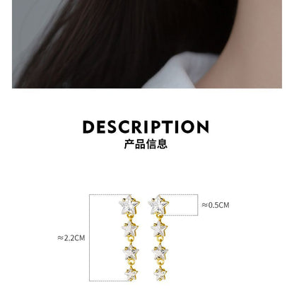 Star Rhinestone Dangle Earring