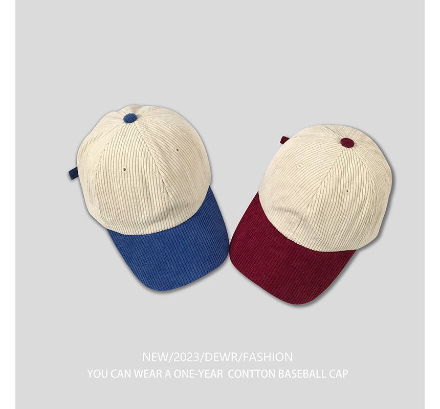 Two Cap Baseball Tone Corduroy
