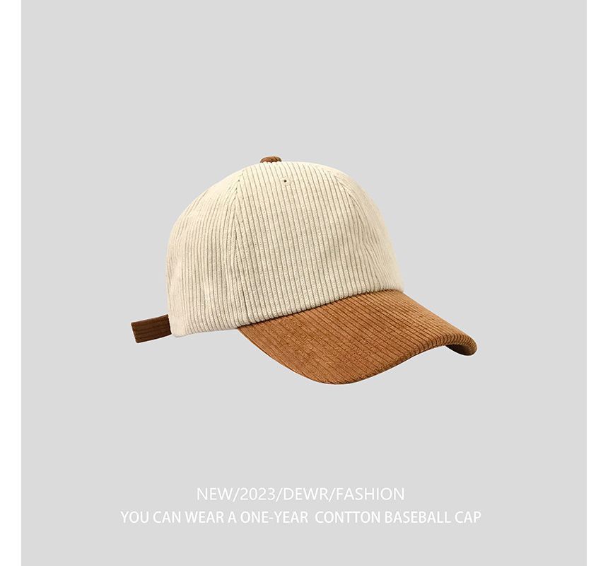 Two Cap Baseball Tone Corduroy