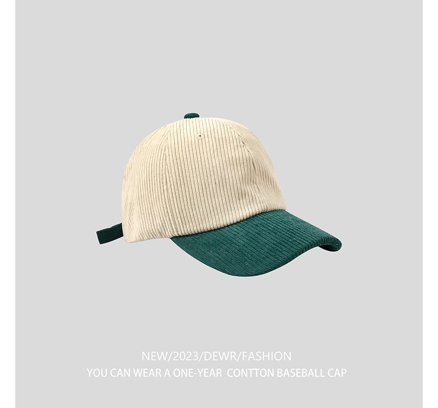 Two Cap Baseball Tone Corduroy