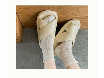 Plain Frill Short Socks Set