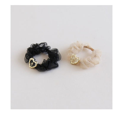 Heart Alloy Mesh Scrunchie