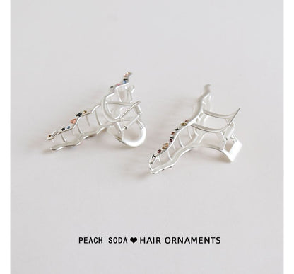 Star Rhinestone Wavy Alloy Hair Clamp (various designs)