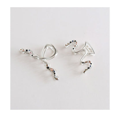 Star Rhinestone Wavy Alloy Hair Clamp (various designs)