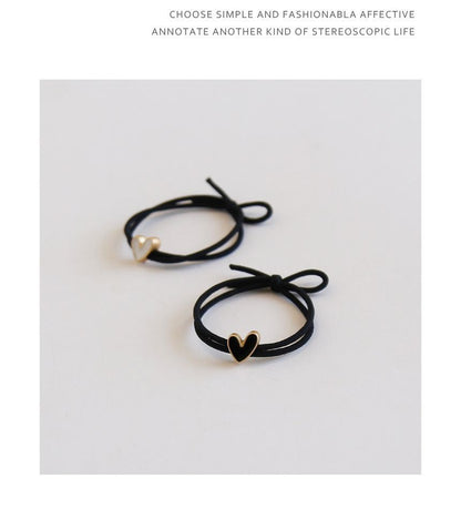 Set of 2: Rabbit / Heart Alloy Hair Tie