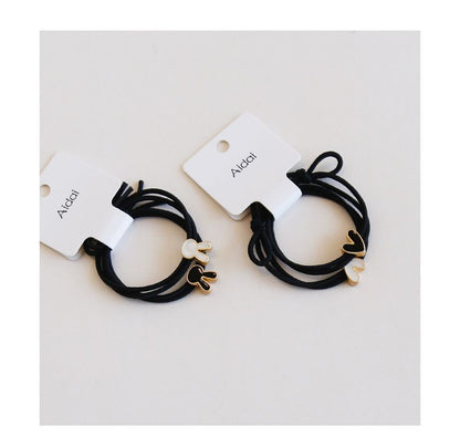 Set of 2: Rabbit / Heart Alloy Hair Tie