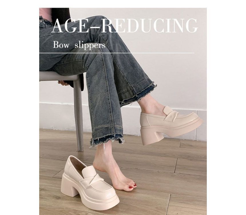 Chunky Heel Platform Loafers