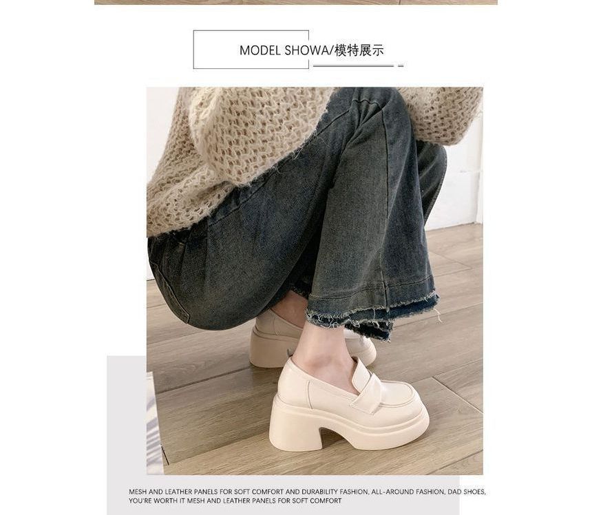 Chunky Heel Platform Loafers