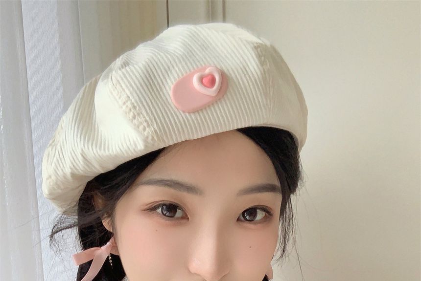 Heart Beret Hat