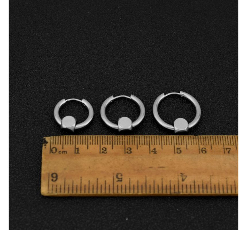 Polished Stainless Steel Hoop Earring (various designs)