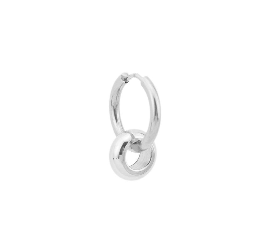 Polished Stainless Steel Hoop Earring (various designs)