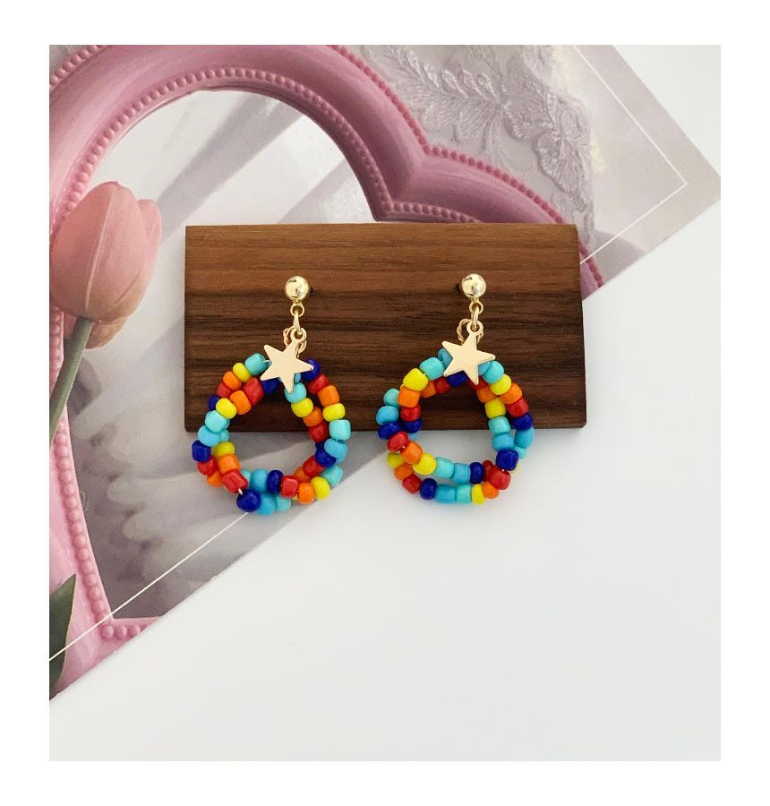 Bead Dangle Alloy Earring