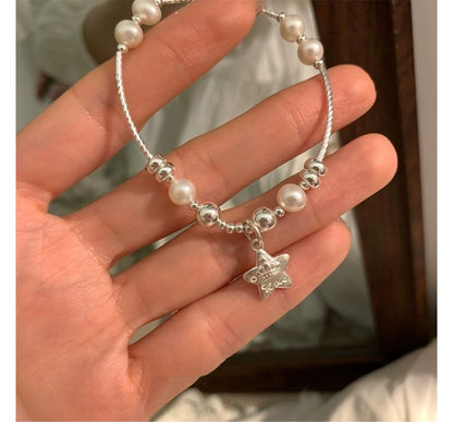 Star Faux Pearl Bracelet