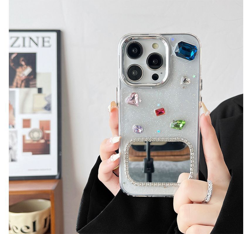 Case Mirrored Embellished Phone