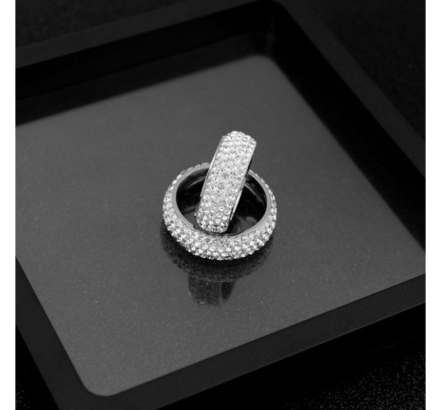 Rhinestone Stainless Steel Ring