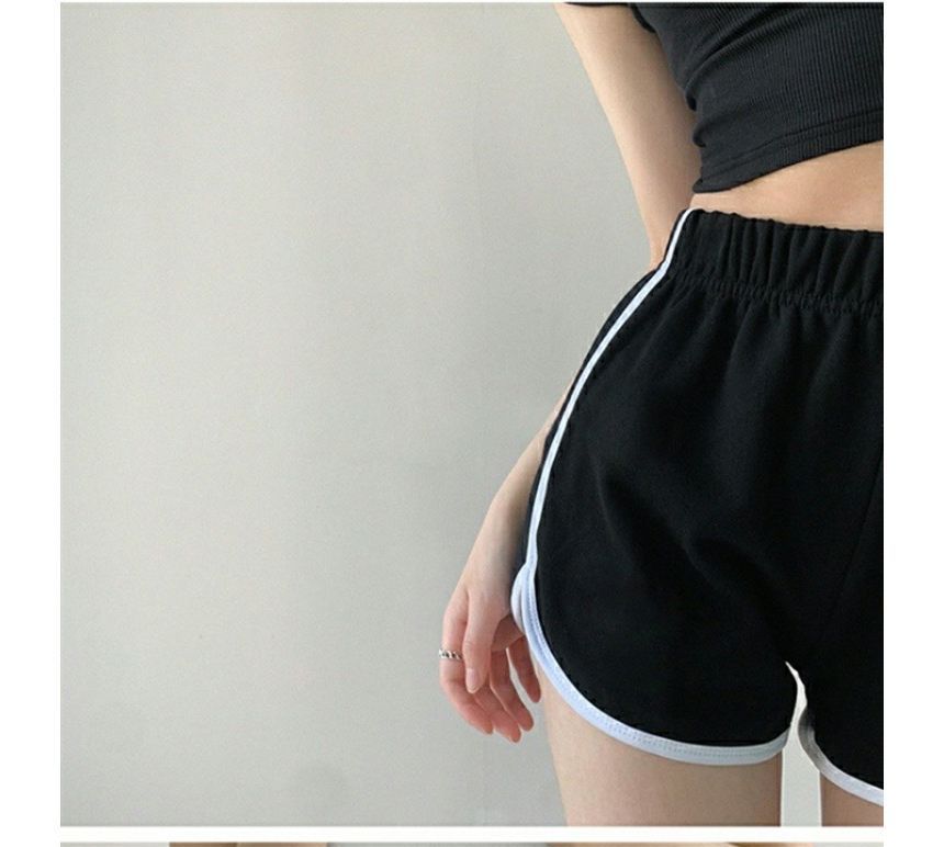 Piped Elastic Shorts Waist
