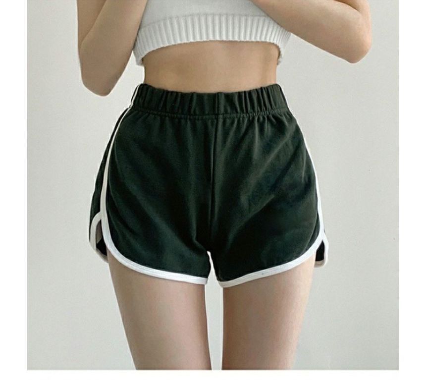 Piped Elastic Shorts Waist