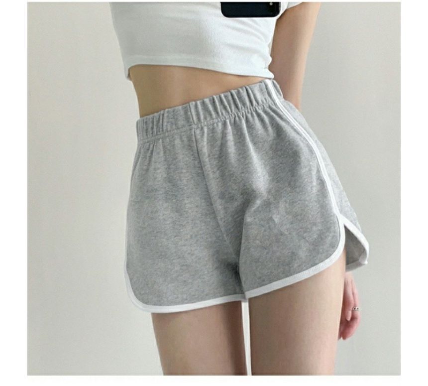 Piped Elastic Shorts Waist