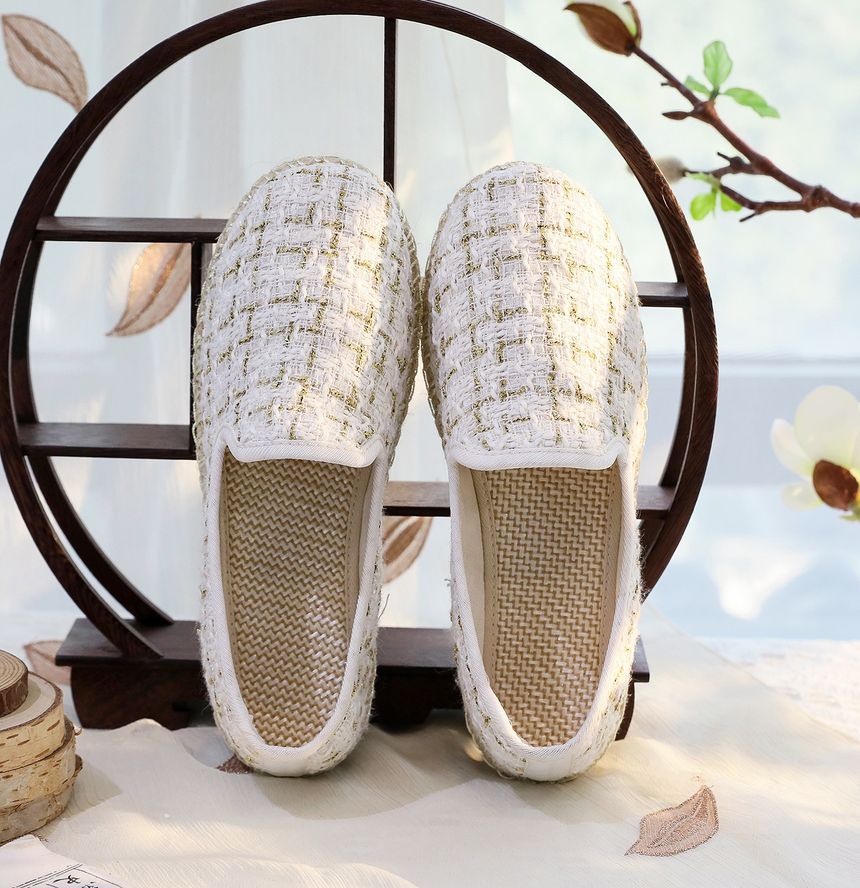 Espadrille Slip-Ons Plaid