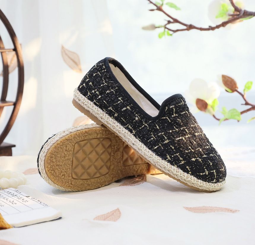 Espadrille Slip-Ons Plaid