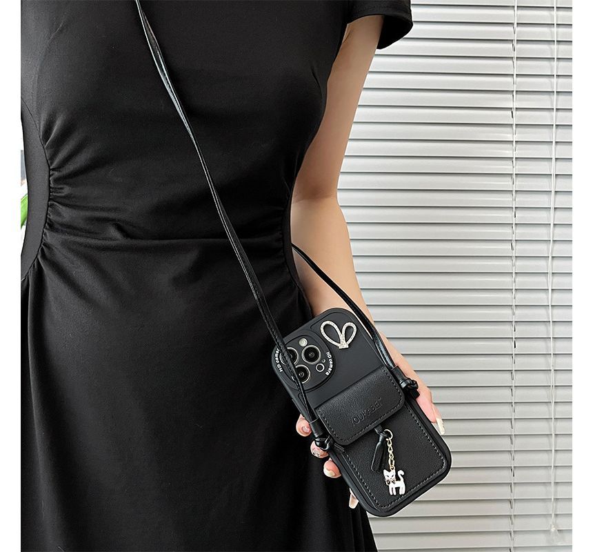 Phone Case Card Pendant Cat Holder
