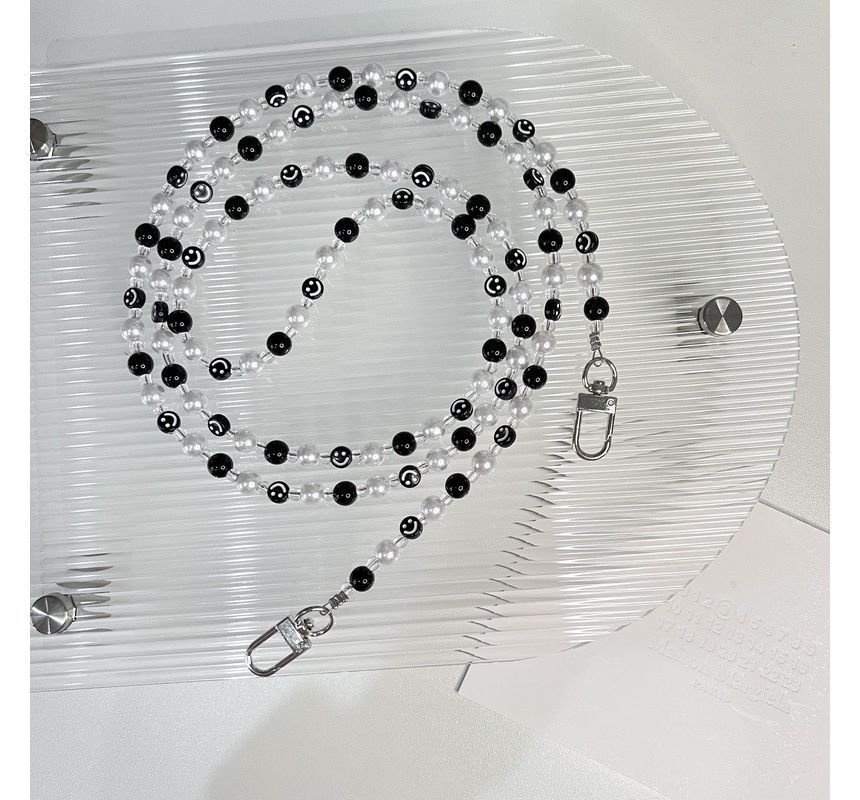 Strap Faux Phone Pearl Smiley
