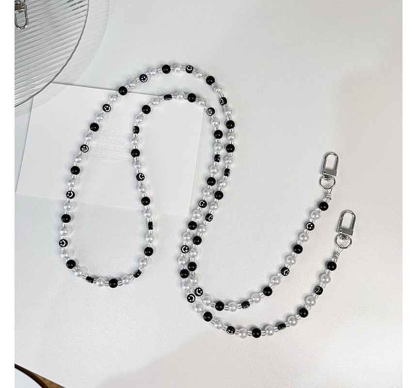 Strap Faux Phone Pearl Smiley
