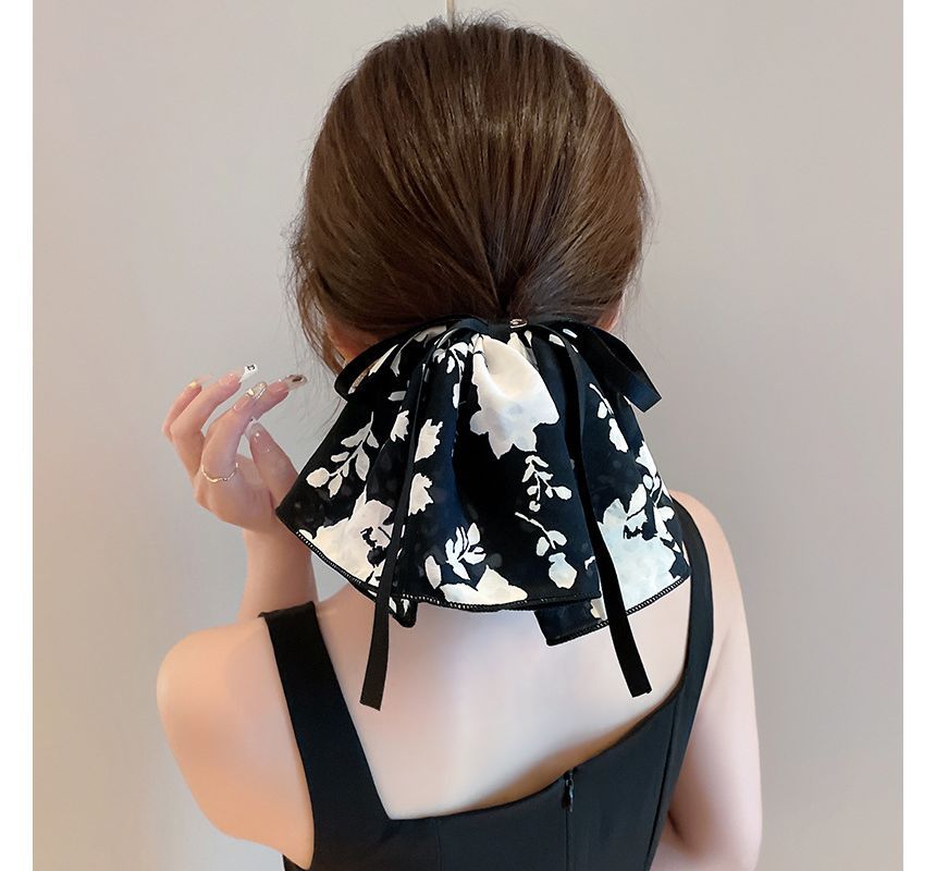 Floral Bow Scrunchie