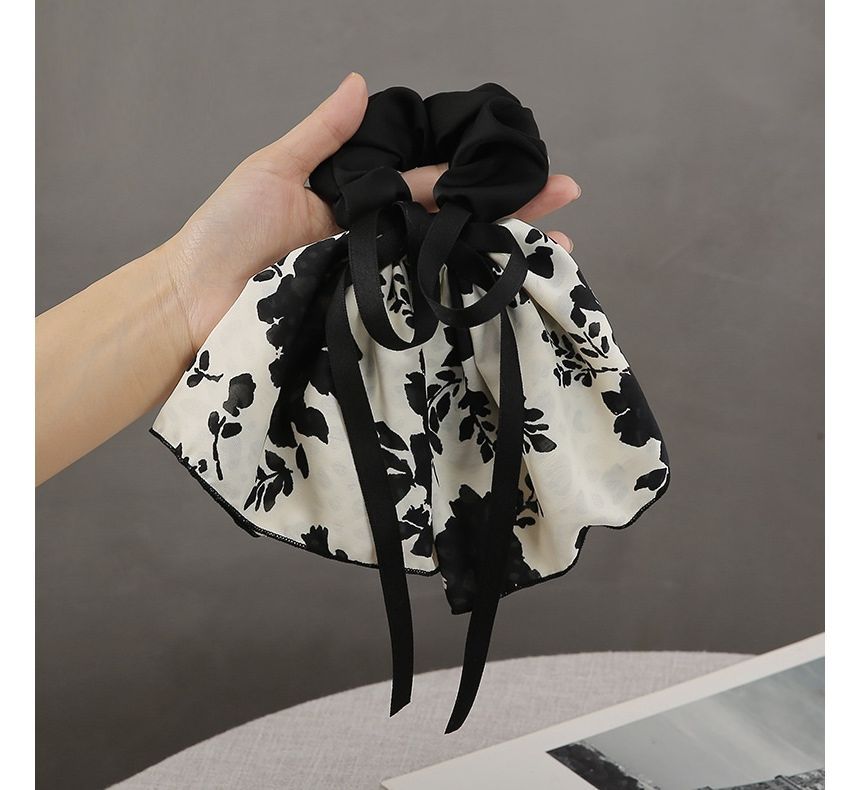 Floral Bow Scrunchie