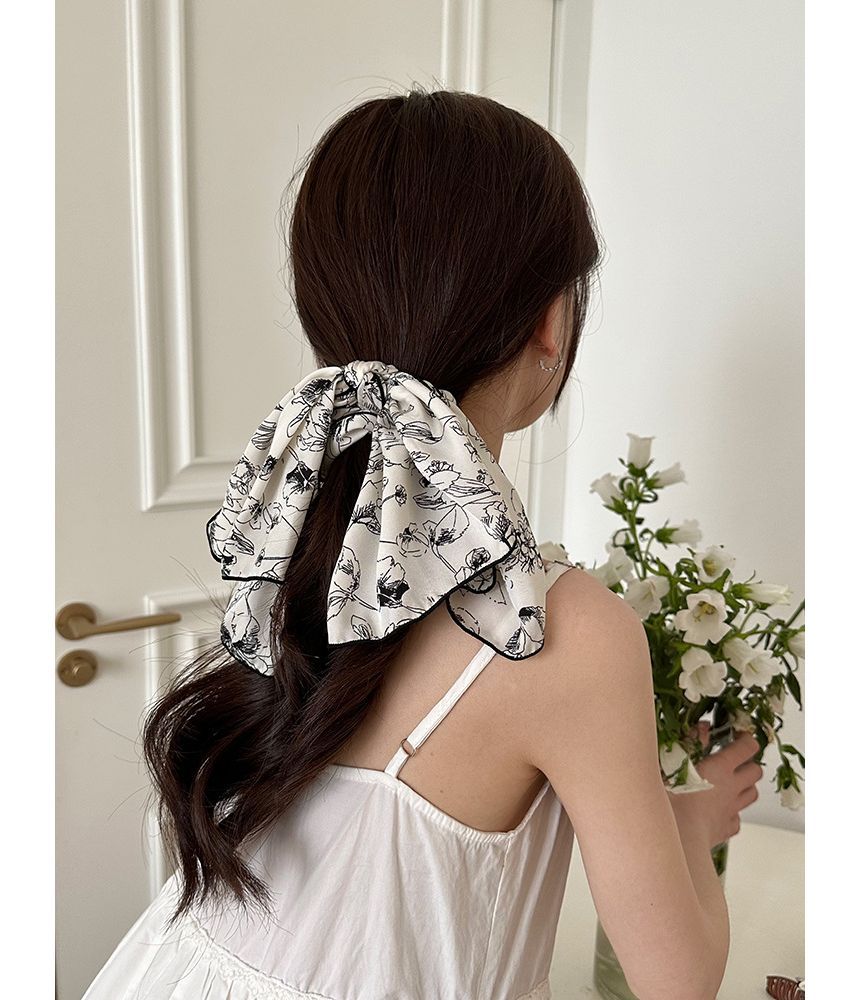 Floral Bow Scrunchie