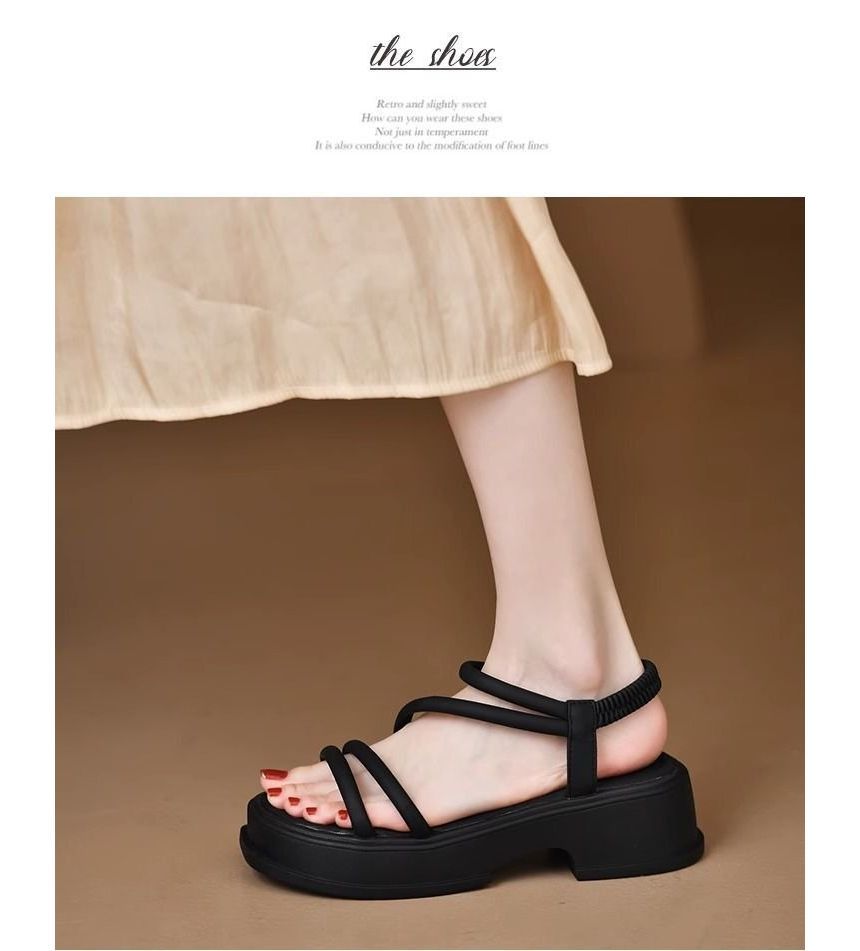 Platform Plain Sandals