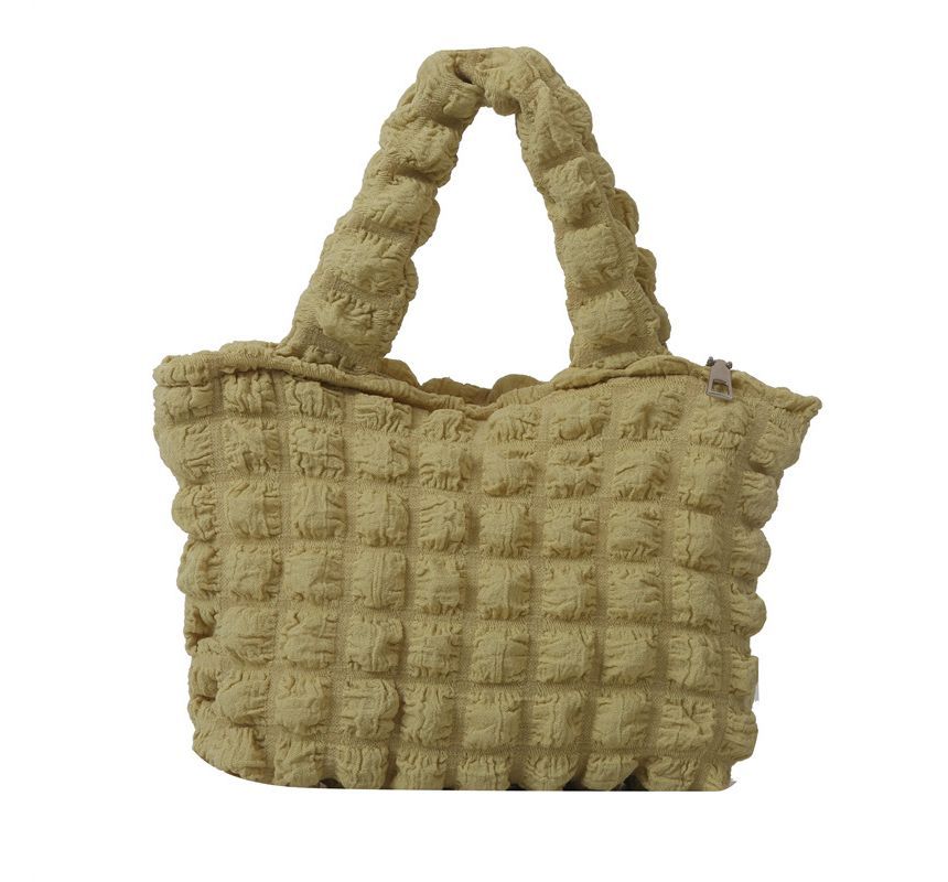 Plain Ruched Small Tote Bag