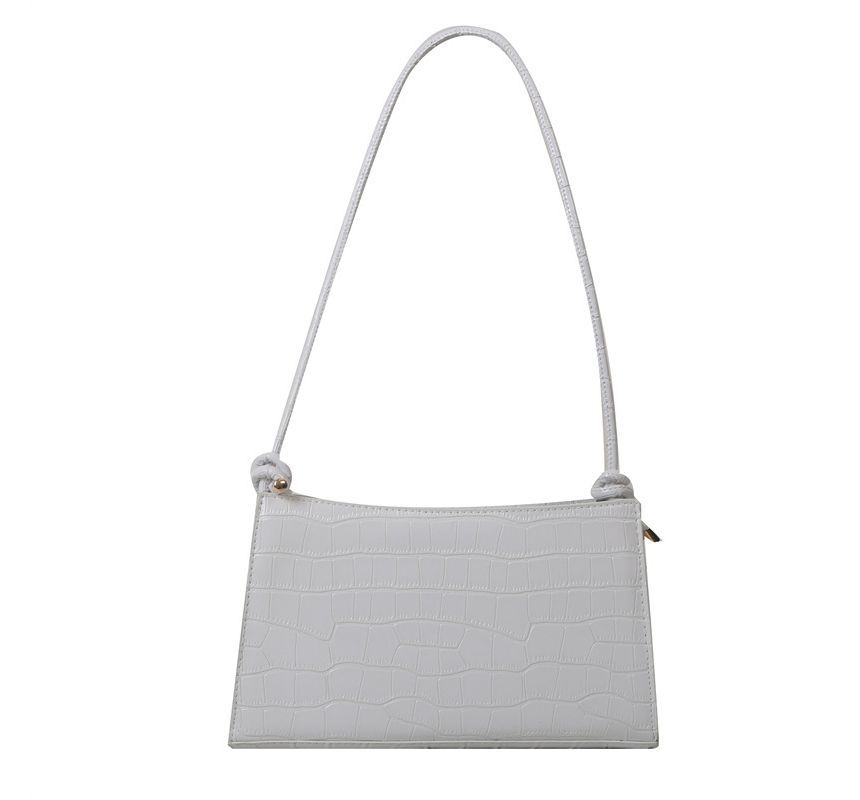 Crocodile Grain Shoulder Bag