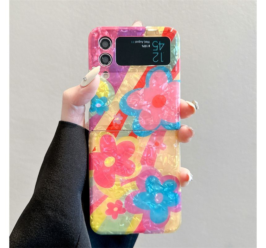 Flower Smiley Face Mobile Phone Case  With Hand Strap