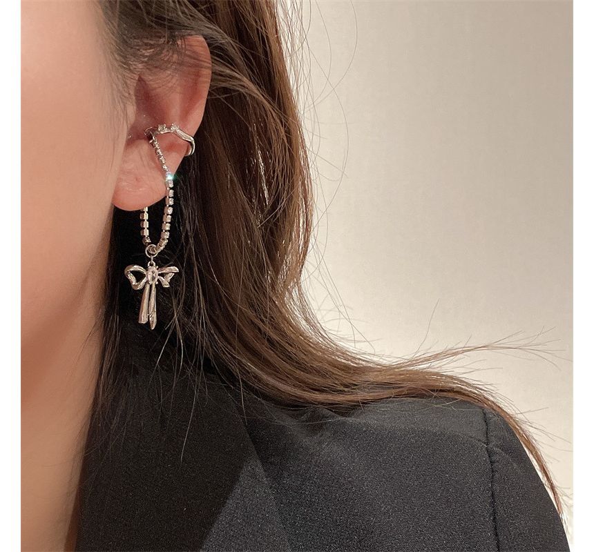 Cuff Ear Rhinestone Bow