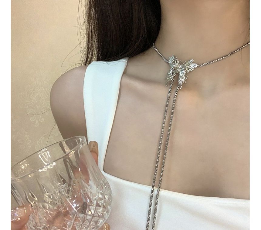 Necklace Butterfly Lariat