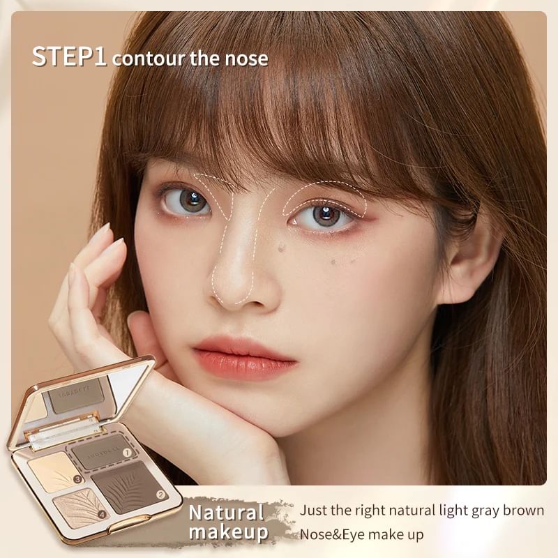 2 IN 1 Highlighter Contour Palette