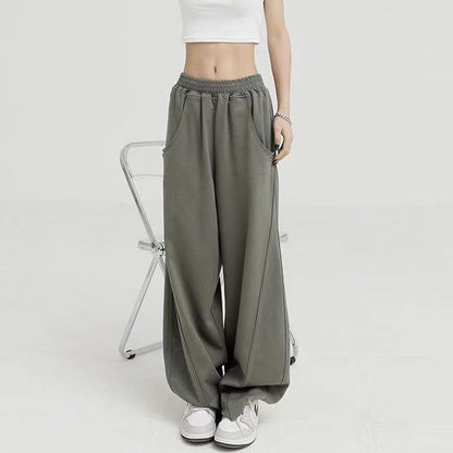 Low Rise Loose-Fit Wide-Leg Sweatpants