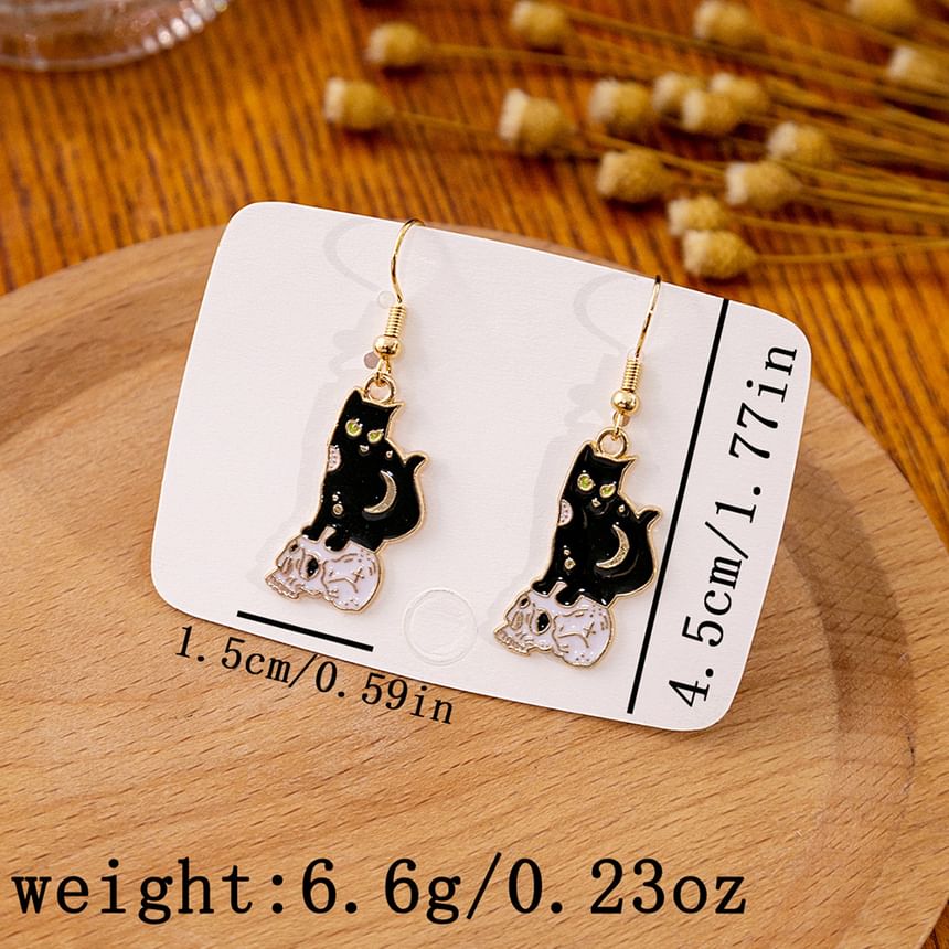 Halloween Cat Drop Earring